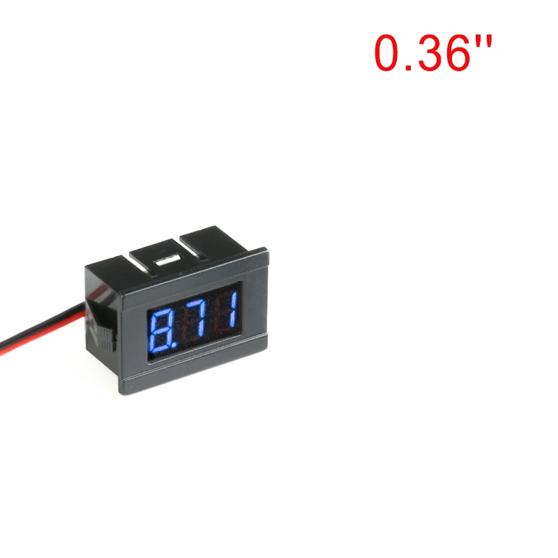 0,36 ''/0,56 дюймовый цифровой вольтметр постоянного тока 4,5 в до 30V 2-проводной Мини светодиодный Дисплей Напряжение измерительный прибор для тестирования автомобиля Мотоциклетные батареи автомобиля - Цвет: 0.36in Blue