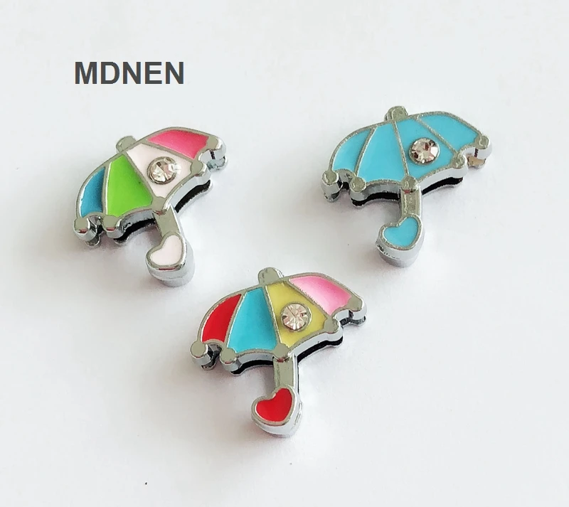 

Free Shipping, 20PCS 8MM Mixed Color Enamel Umbrella Slide Charms Slide Letters Fit 8mm Wristbands, Belts