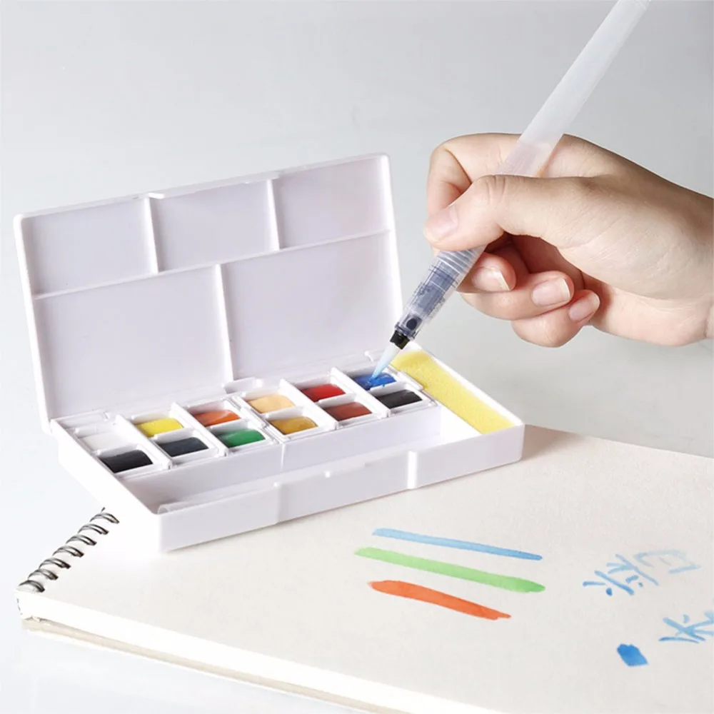 Pintura para Crianças da Arte da Pintura Cor-em Pó-forma Sólida Aquarela Pigmento & Educação 40 36 30-cor-cor-compacto 5 Water Color