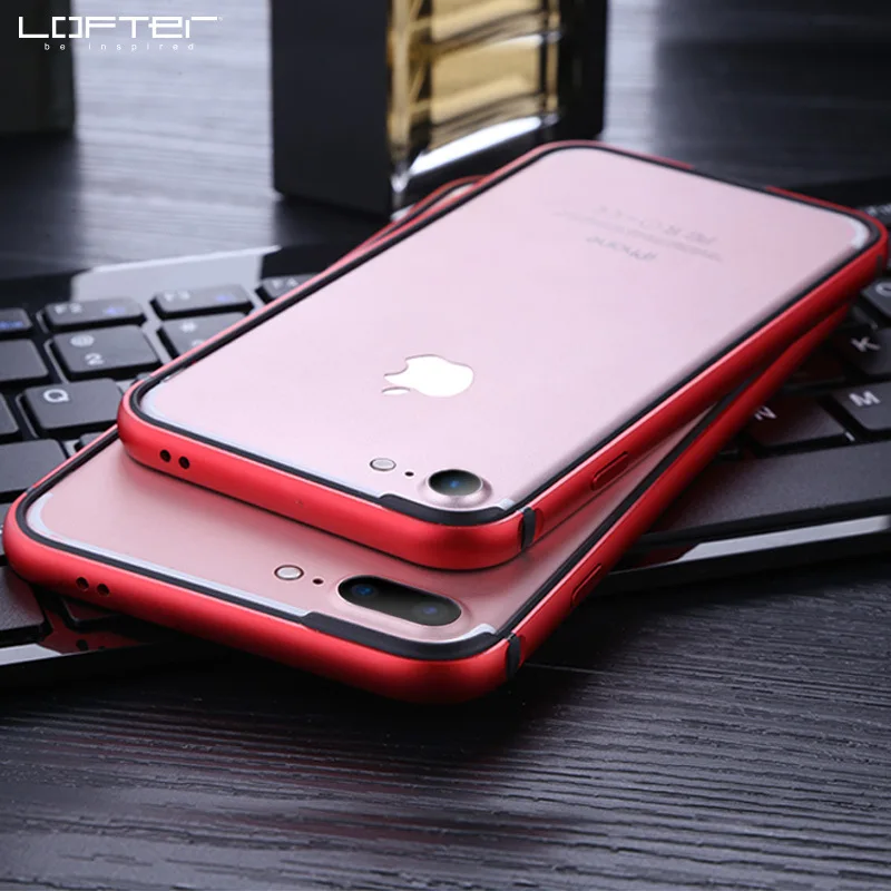 Китайский красный Ультратонкий алюминиевый бампер для iPhone 7 8 Plus тонкий