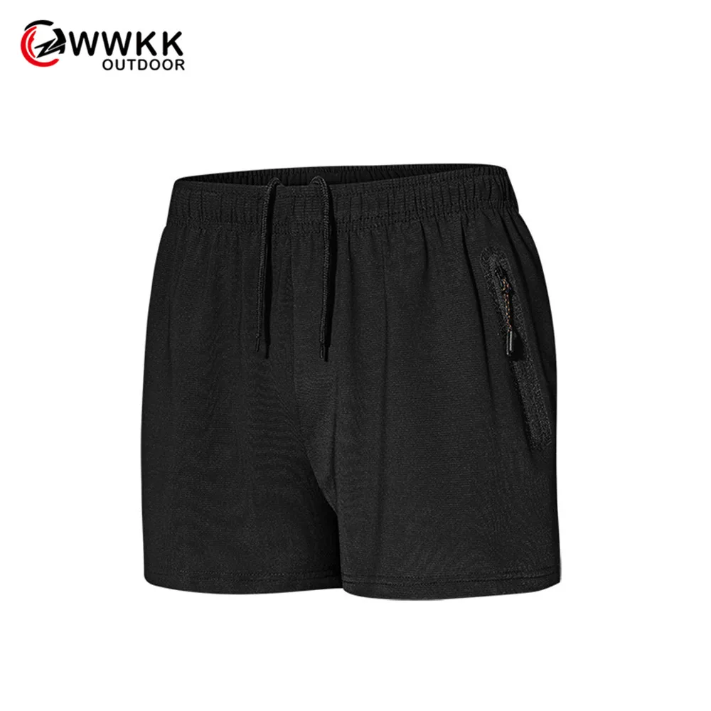 

WWKK Couple Outdoor Light Hiking Short Section Sweat-Absorbent Breathable Camping Running Quick-Drying With Zipper Pocket Shorts
