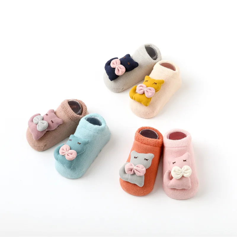 

0-24 Months Newborn Cotton Uinisex Baby Socks Autumn Winter Warm Terry Socks Soft Toddler Baby Boy Girls Anti-slip Floor Socks