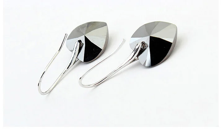 Корейские висячие серьги с кристаллами Swarovski для женщин,, серебряные серьги, вечерние ювелирные изделия, подарок для друзей