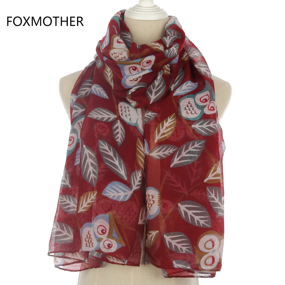FOXMOTHER новые женские зимние модные черные кофейные Сова на ветках кольцо шарф обертывание Петля Шарфы женские