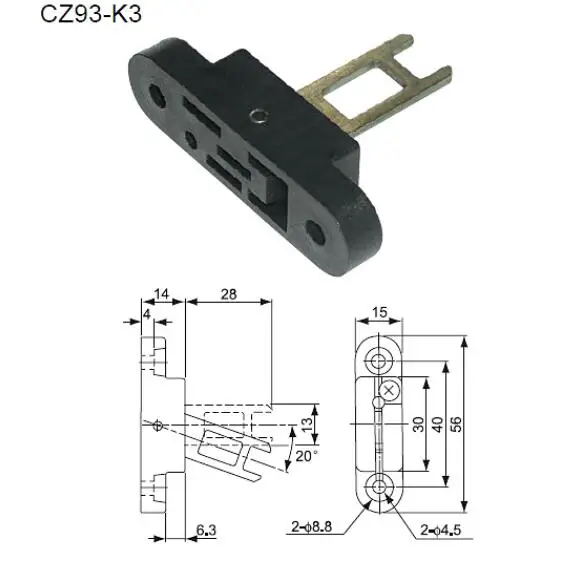 

Safety Interlock Limit Switch Key K3 K2 K1