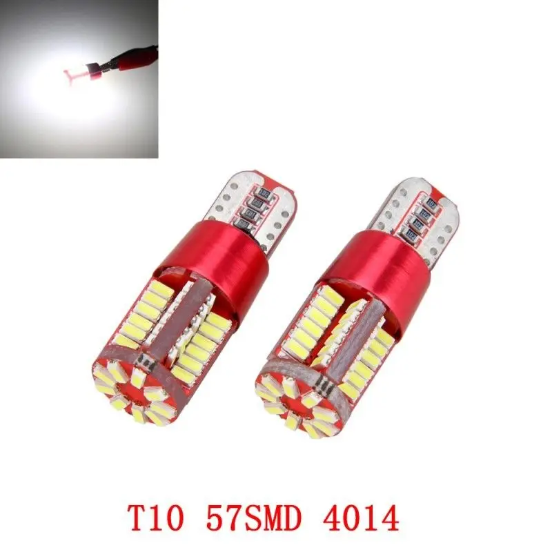 10 шт. T10 T15 501 W5W W16W 168 57SMD светодиодный 3014 Авто Canbus безотказная габаритная лампа габаритный светильник противотуманная лампа заднего хода