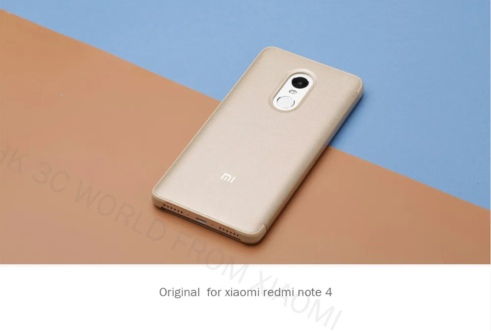 100% Оригинальный xiaomi REDMI NOTE 4/REDMI note 4x чехол с откидной крышкой для китайский MTK Helio x