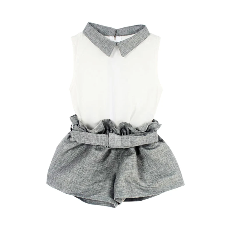

Baby Clothing Girl Baby Clothes Chiffon Summer Girls Clothing Sets T-Shirt + Gray Pants New
