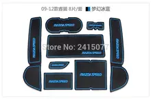 for 2009 – 2012 Mazda 6 M6 Car cup mat gate slot pad door carpets Interior decoration accessory Speed Atenza Auto Accessories