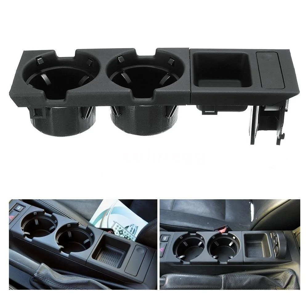 

Drinks Cup Holder For BMW 3 Series E46 318i 320i 325xi 1998-2006 Black Front Car Center Console Cup Box Dual Drink Holder