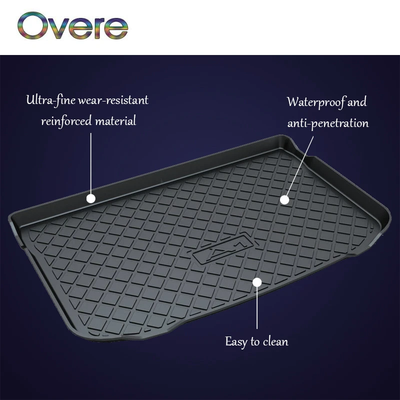 

Overe 1Set Car Cargo rear trunk mat For Audi A1 A3 A4 A5 A8L Q3 Q5 Q7 TT B8 B9 Boot Liner Waterproof Anti-slip mat Accessories