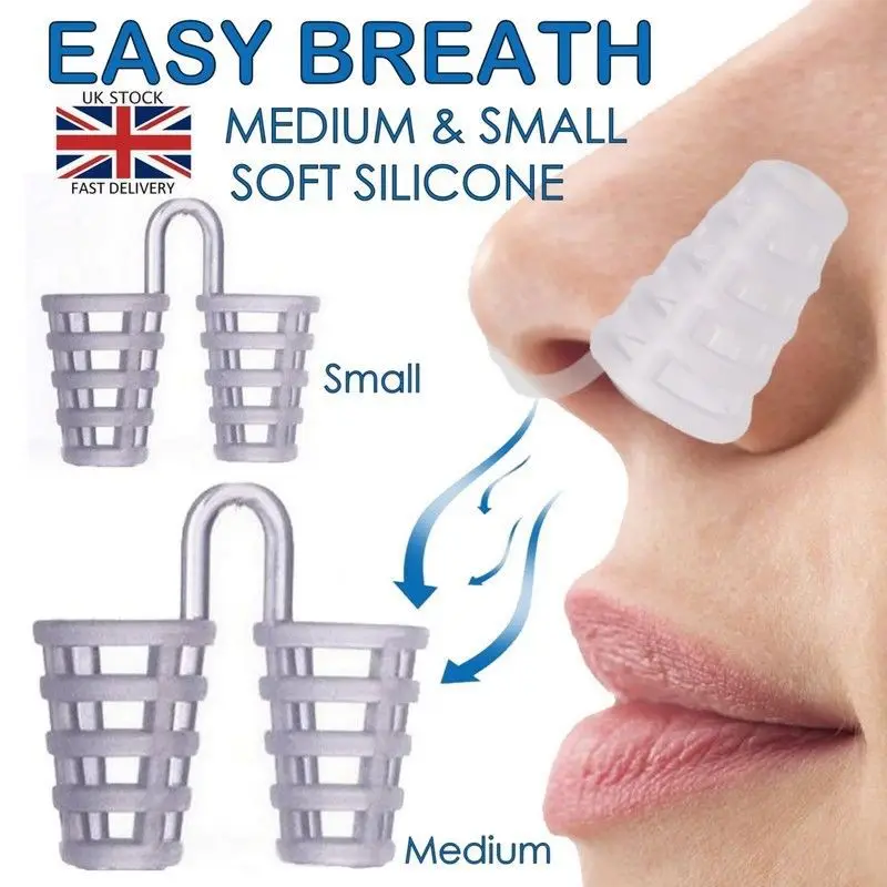 4 Premium Anti Snoring Nose Vents Soft Silicon Stop Snoring Device