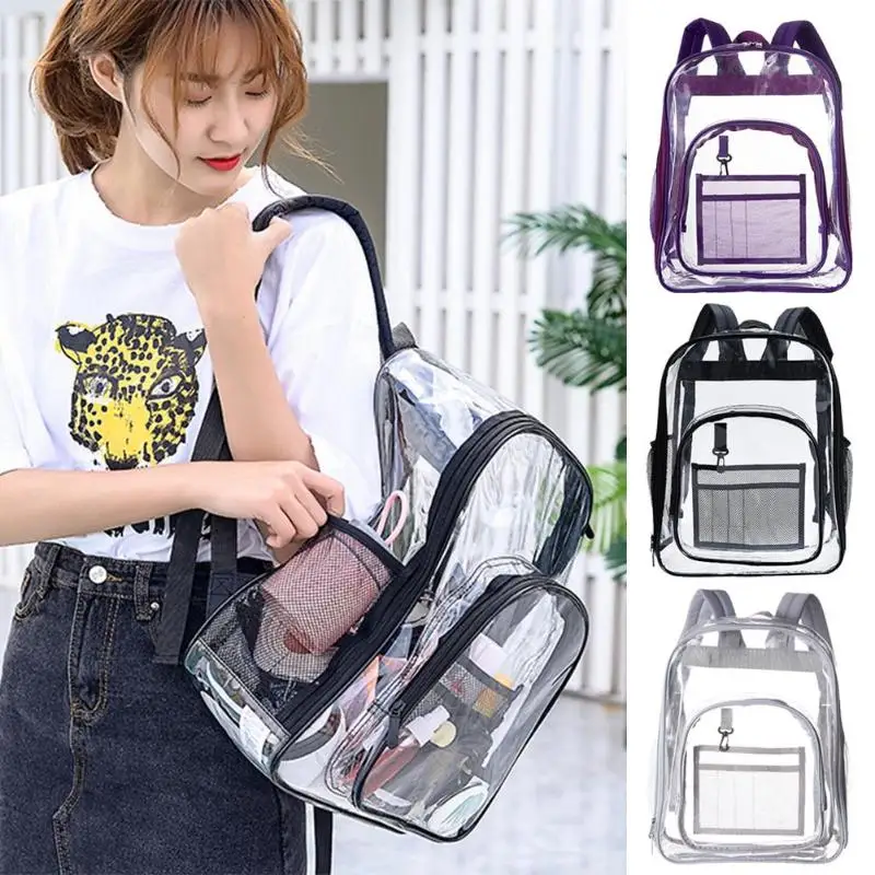 Водонепроницаемый ПВХ Прозрачный женский рюкзак Домашний Органайзер большие сумки для хранения подростков школьные сумки дорожные сумки