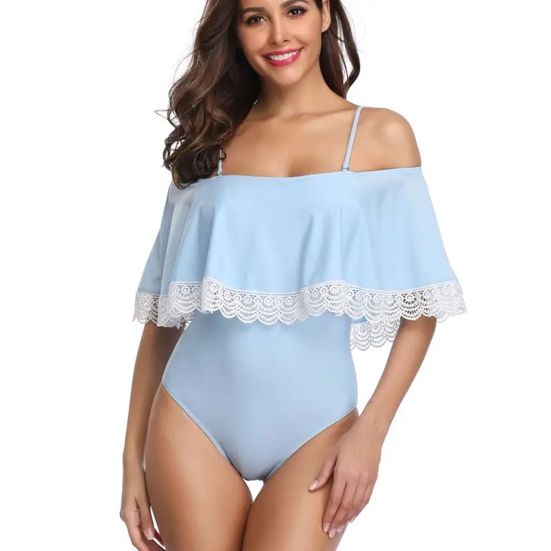 

Sexy Bathing Suit Women Plus Size Swimwear Bikini Monokini 2019 Teenage Swimsuit Closed Retro Sports Trikini Woman Falbala New