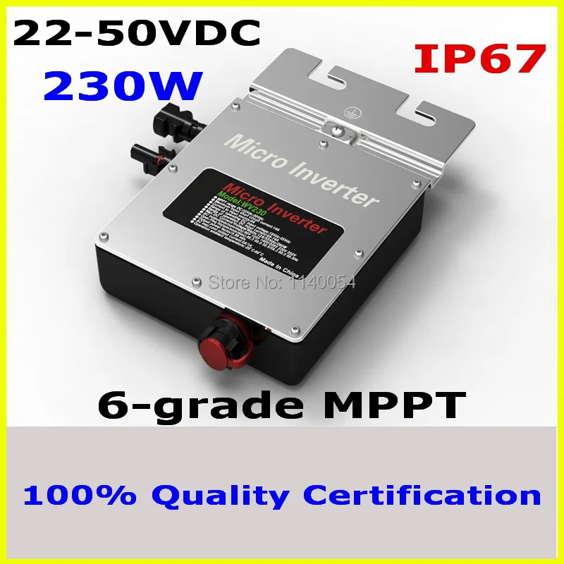 230W 36V Micro Grid Tie Inverter, Wide Voltage 22-50VDC to AC80-160V/180-260V Pure Sine Wave Output 6-grade MPPT Power Inverter Wholesale Electrical Equipment & Supplies