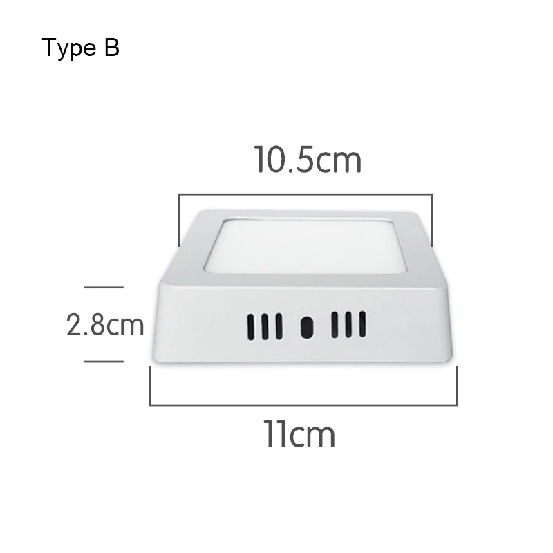 Светодиодный потолочный светильник s для гостиной, спальни, современный потолочный светильник, акриловый круглый квадратный плафон, светодиодный светильник 6 12 Вт 18 Вт 24 Вт - Цвет корпуса: B Dia 11cm 6W