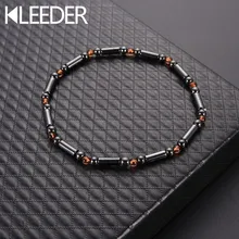 KLEEDER модный винтажный черный био-магнитный ножной браслет здоровая Потеря Веса Лодыжки нанизанные бусины ножной браслет ювелирные изделия подарок для женщин