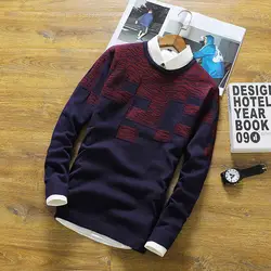 2018 Зимние Новые поступления толстые теплые свитера с круглым вырезом шерстяной свитер Мужская брендовая одежда вязаный кашемировый