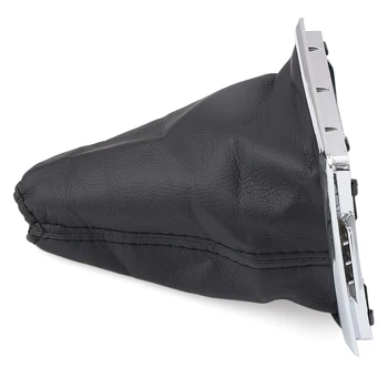 

For Ford Focus 2 MK2 2005 2006 2007 2008 2009 2010 2011 New Black Car Gear Shift Knob Real Leather Gaiter and Chrome Base