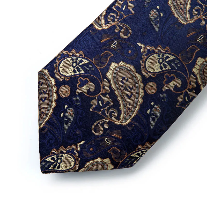 Hisdern Набор платков и галстуков, классический подарок с пейсли для мужчин, тканый Шелковый мужской галстук для свадебной вечеринки с карманом 8,5 см, красный Nany R0