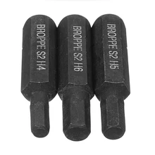 BROPPE 3 шт. H4 H5 H6 Шестигранная ударная отвертка Биты 8 мм шестигранный хвостовик 36 мм биты с шестигранной отверткой набор S2 ручные инструменты