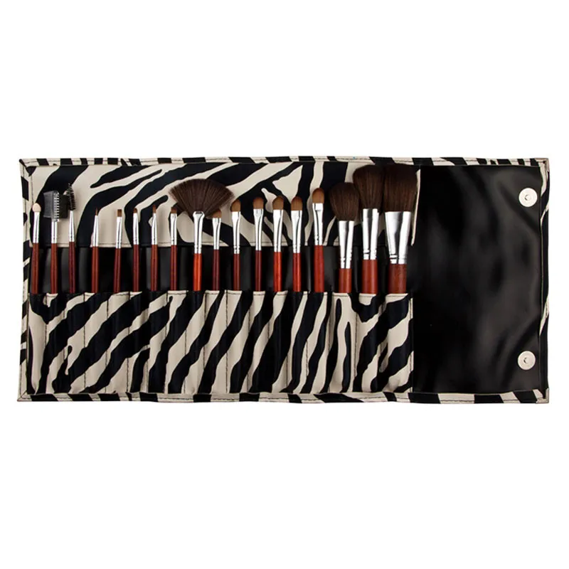 

18pcs Zebra Design Markings Cosmetic Makeup Brush Brushes Set Kit
