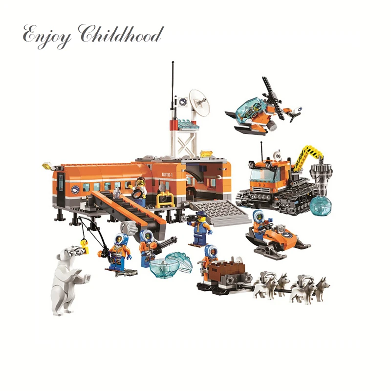 10442 783Pcs City Arctic Base Camp Model Buildinlg Blocks Bricks Toys hobbies For Children Gift 60036 Legoings
