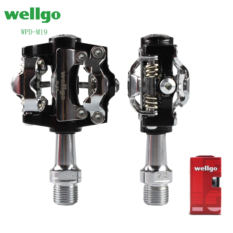 Wellgo R120B MTB Road Pedals Sealed Bearing Self-locking Come With Cleat Set