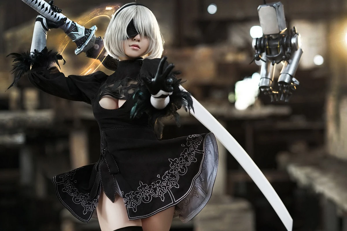 Nier Automata 2B cosplay № 2 Yorha PMD442 тканевый постер с рисунком на заказ Настенный декор