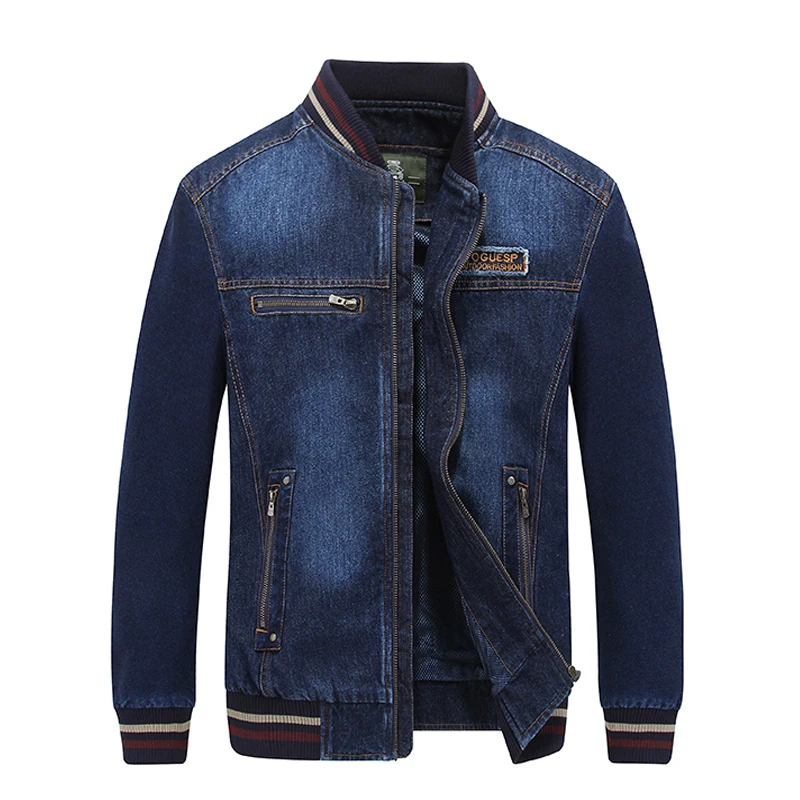 AFS JEEP 2019 New Fashion Denim jacket men streetwear stand collar zipper casual mens jeans jackets coat jaqueta masculina