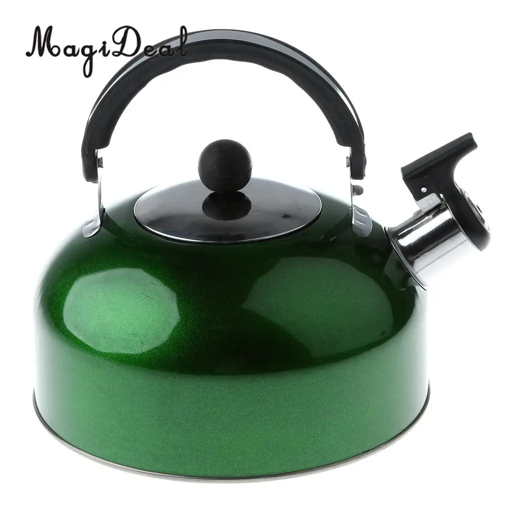 Lightweight MagiDeal Whistling Kettle Stainless Steel Camping Kitchen Tea Coffee Water Pot for Kitchen Fishing Picnic BBQ