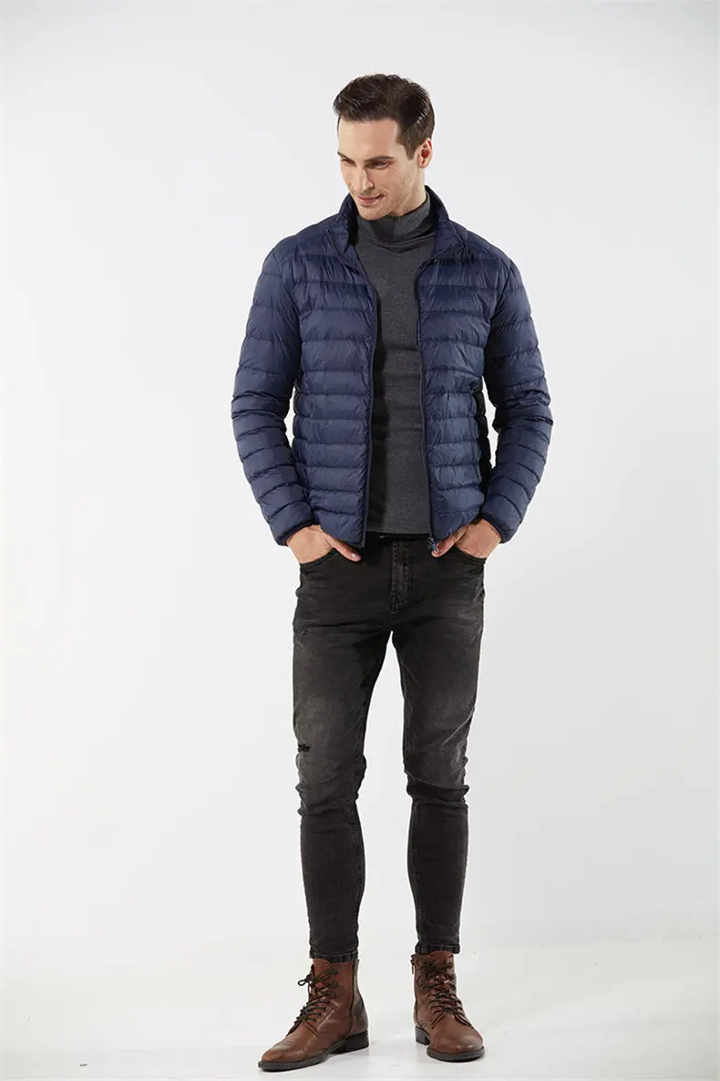 Customized White Duck Down Jacket Men Winter Ultralight Light Male Parka Coats Man Brand Clothing Water Resistant Outwear Autumn1