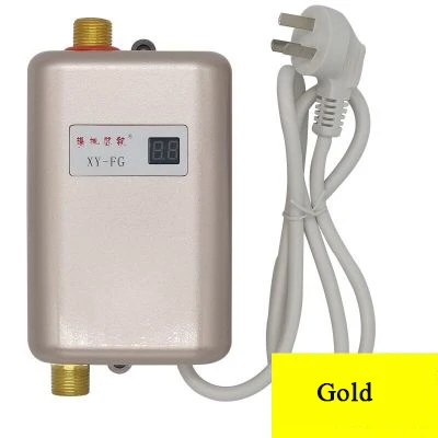 Электрический водонагреватель 110 В Мгновенный водонагреватель кухонный кран нагревательный термостат бытовой обогреватель кран водонагреватель 220 В - Цвет: gold-digital