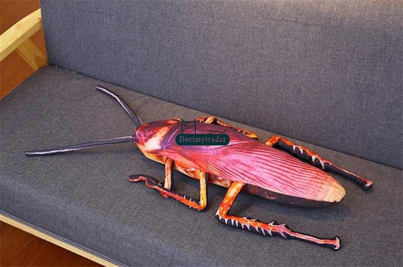 Dorimytrader Pop Big 110cm Simulated Pests Cockroaches Plush Toys Tricky Animals Doll Pillow Cute Gift 47inches DY61635 (8)