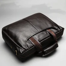 New Fashion Cowhide Male Commercial Briefcase Real Leather Vintage Men's Messenger Bag Genuine Casual Natural Men Business Bag