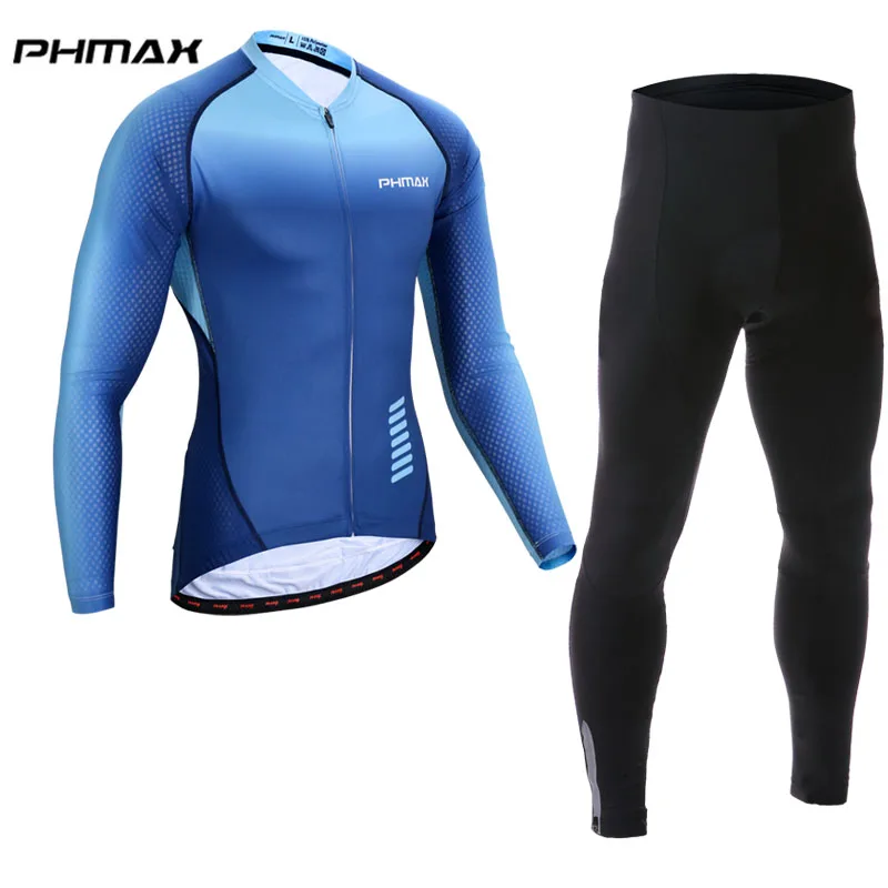 Normal Cycling Set PHMAX, одежда для гоночного велосипеда с длинным рукавом, Ropa Maillot Ciclismo, дышащая одежда для горного велосипеда, профессиональная одежда для велоспорта, комплект Джерси - Цвет: Normal Cycling Set