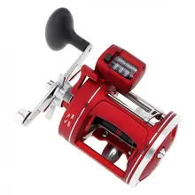 12 шарикоподшипник 3,8: 1 Передаточное отношение высокая прочность тела литой барабан колеса литья Рыболовная катушка с счетчиком глубины и ремонтные инструменты