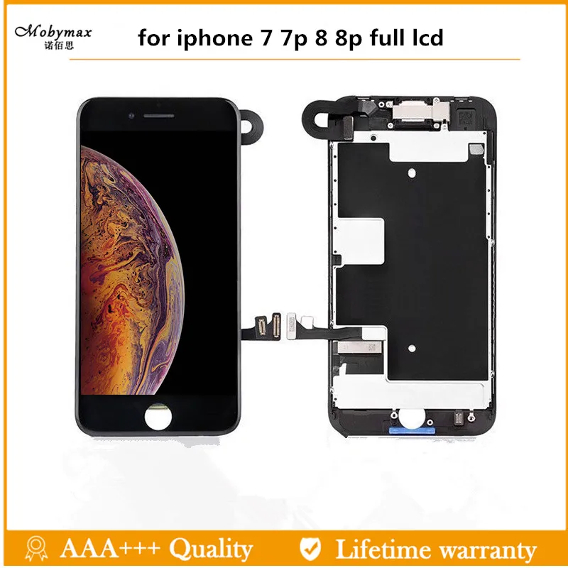 

Complete Display For iPhone 7 7 Plus 8 8 Plus LCD Display Digitizer Assembly Full Set+3D Touch Front Camera Sensor Replacement