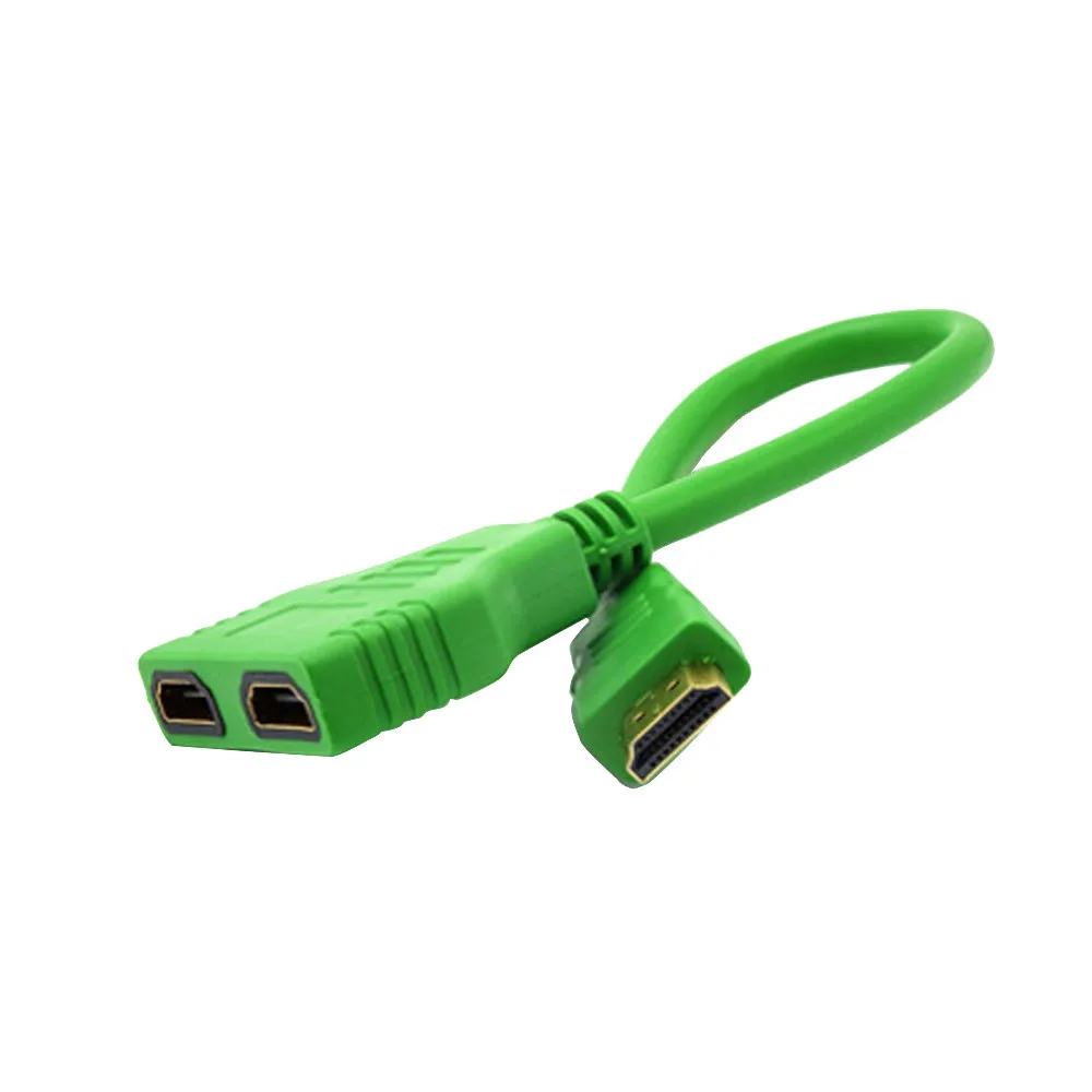 

Colorful Design 30cm 1080p HDMI cable HDMI 1 to 2 Split Double Signal Adapter Convert Cable for Video TV HDTV #S