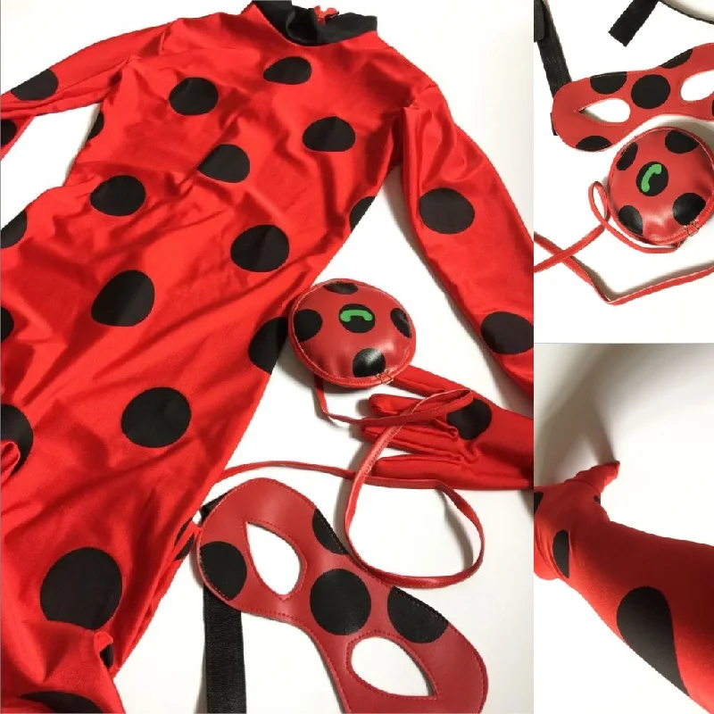 ladybug miraculous adult costumes cosplay kids romper girl suit