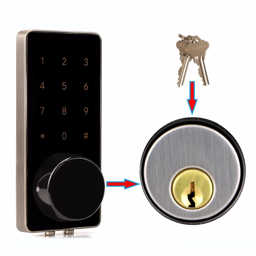  Office Smart Bluetooth Touch Screen Door Lock Digital Password Keypad Door Lock With Smartphone App