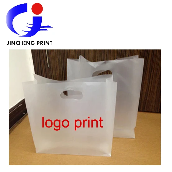 Wholesale clear plastic packing handle bag custom logo print for cake box/shoes box/coffee cup ...
