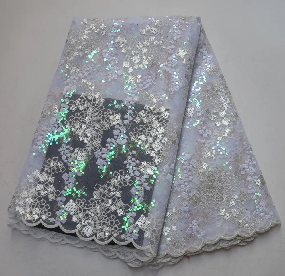 

New African fashion organ, colorful fabric for the engagement gown with sequins of high quality quality 5 yards
