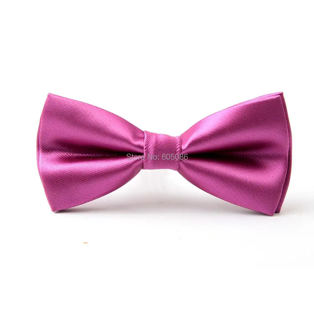

HOOYI new solid bow tie formal butterfly ties for men business wedding gravata Plum