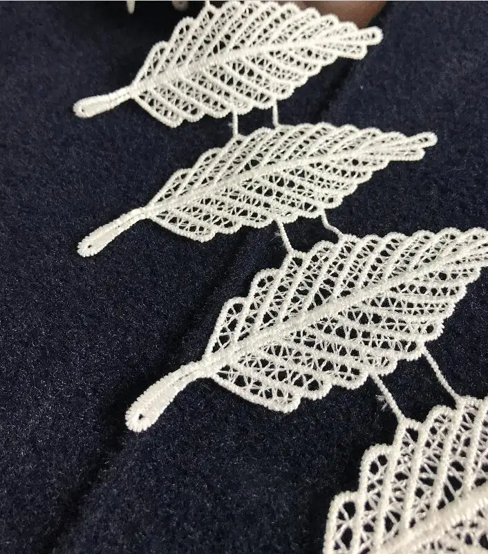 2018 hot sale Lace accessories Delicate big leaf water soluble embroidery lace buiter cloth patch X1201 all post free | Дом и сад