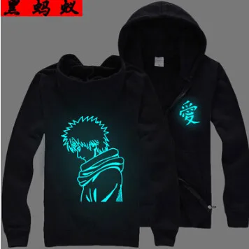 Akatsuki Hokage Hatake статуэтка в стиле аниме японский Uzumaki Наруто Логотип фосфоресцирующий Хэллоуин пальто, куртка, худи