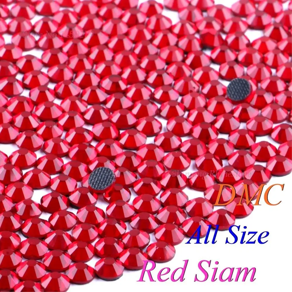 Стразы DMC Red Siam SS6 SS10 SS16 SS20 SS30 разных размеров стеклянные кристаллы горячей