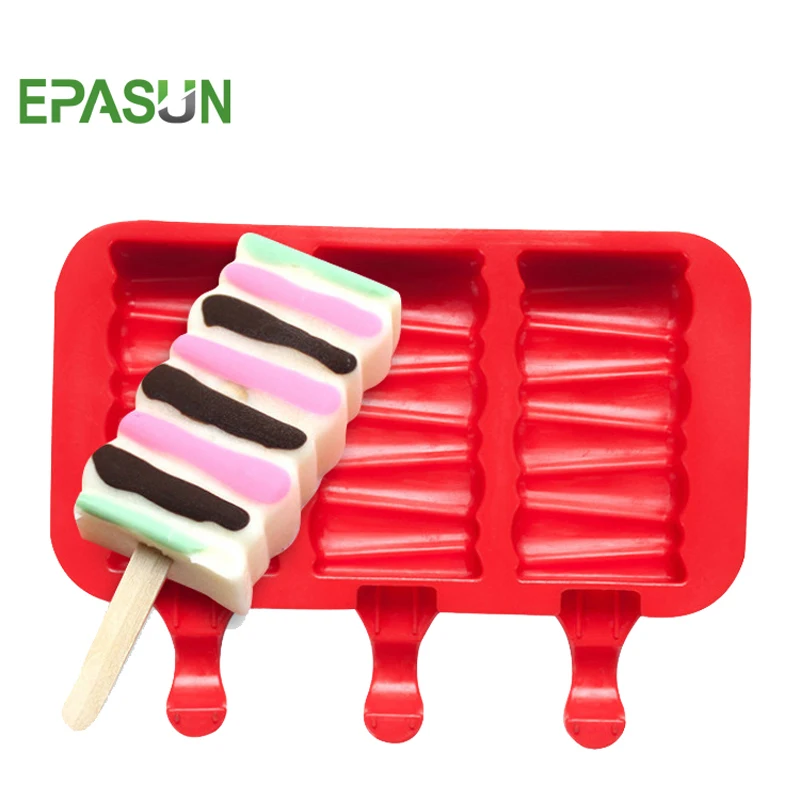 

EPASUN Silicone Frozen Ice Cream Mold Reusable Ice Cubes Tray Popsicle Juice Mold Bar Form Maker Pop Lolly Ice Cream Tool