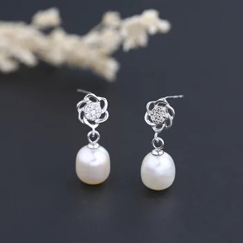 

S925 Tremella Female Contracted Pearl Shell Pearl Earrings High Quality Act The Role Ofing Is Tasted A Undertakes