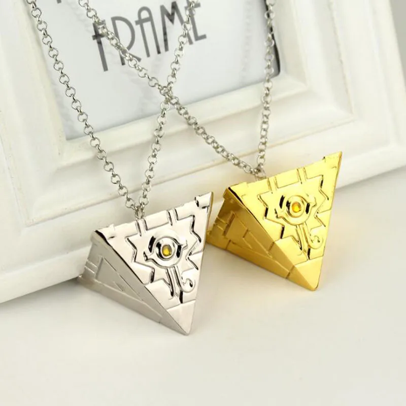 

10pcs/lot Fashion Jewelry Cartoon Yu-Gi-Oh! Pendant Necklace Millennium Puzzle Chains Necklaces Party Gift For Men's Wear